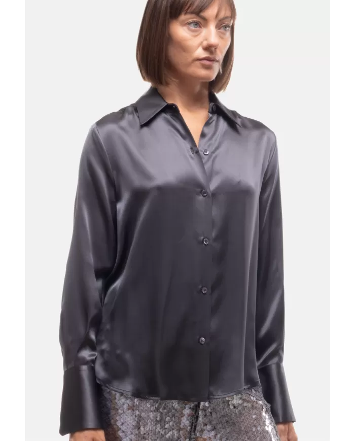 Andriani SEMI COUTURE Camicia donna seta grigia S5WM52.Y35-1