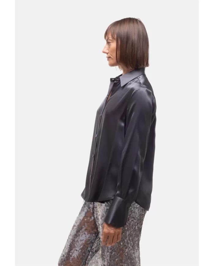 Andriani SEMI COUTURE Camicia donna seta grigia S5WM52.Y35-1