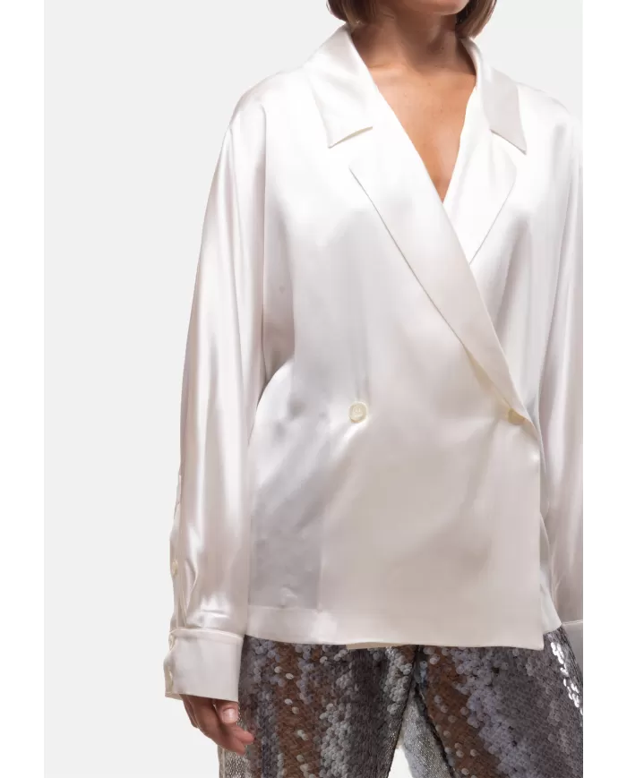 Andriani SEMI COUTURE Camicia donna seta Avorio S5WM53.A13-2