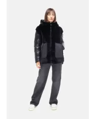 Andriani BLAUER Piumino donna con ecopelliccia Estrella Nero 25WBLDB02106 006646.999