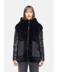 Andriani BLAUER Piumino donna con ecopelliccia Estrella Nero 25WBLDB02106 006646.999