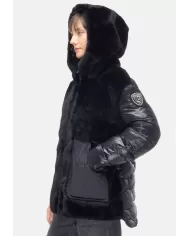 Andriani BLAUER Piumino donna con ecopelliccia Estrella Nero 25WBLDB02106 006646.999