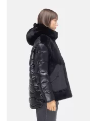 Andriani BLAUER Piumino donna con ecopelliccia Estrella Nero 25WBLDB02106 006646.999