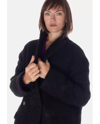 Andriani TAGLIATORE Cappotto lungo donna Nero LINDEN A50087 N1336.2111
