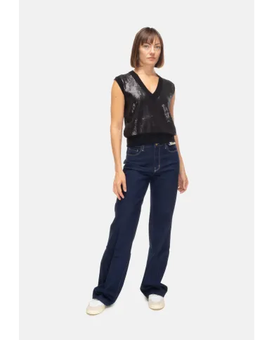 Andriani L'AGENCE Jeans donna vita alta Clayton Blu scuro 2790RDM.KOVAL