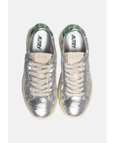 Andriani AUTRY Sneakers donna paillettes SILVER/GRN ADLW.TI01
