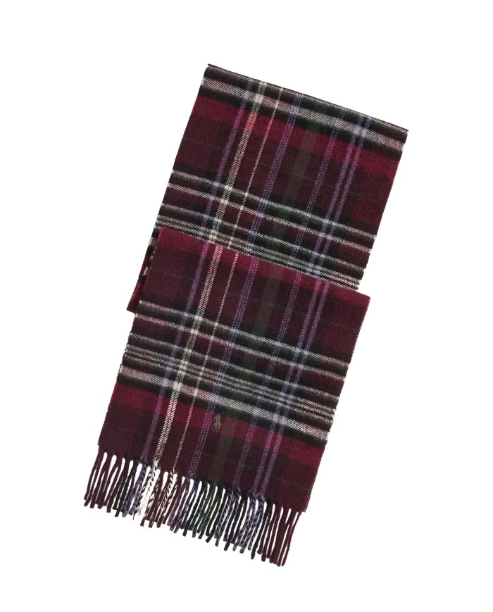 RALPH LAUREN Sciarpa con frange Red                 