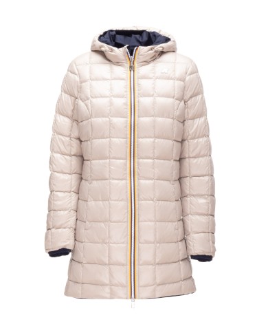 K-WAY Giaccone donna Denise BLUE DEPTH - BEIGE CASHMERE