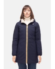 K-WAY Giaccone donna Denise BLUE DEPTH - BEIGE CASHMERE