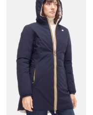 K-WAY Giaccone donna Denise BLUE DEPTH - BEIGE CASHMERE