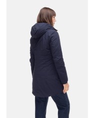 K-WAY Giaccone donna Denise BLUE DEPTH - BEIGE CASHMERE