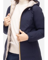 K-WAY Giaccone donna Denise BLUE DEPTH - BEIGE CASHMERE