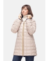 K-WAY Giaccone donna Denise BLUE DEPTH - BEIGE CASHMERE