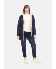 K-WAY Giaccone donna Denise BLUE DEPTH - BEIGE CASHMERE