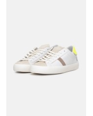 D.A.T.E. Sneakers uomo Hill Low Calf WHITE-YELLOW
