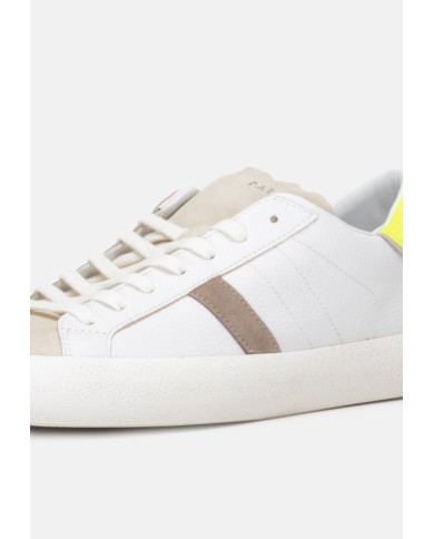 D.A.T.E. Sneakers uomo Hill Low Calf WHITE-YELLOW