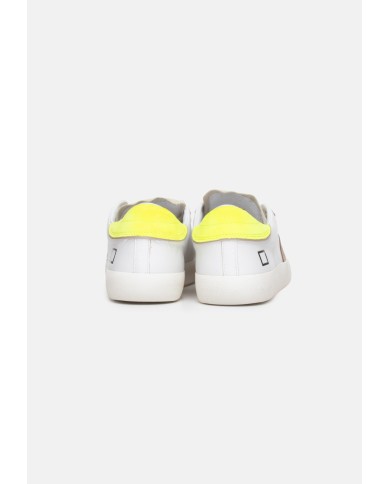 D.A.T.E. Sneakers uomo Hill Low Calf WHITE-YELLOW