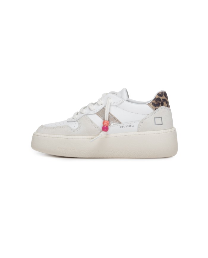 D.A.T.E. Sneakers donna Court Platform WHITE-LEOPAR