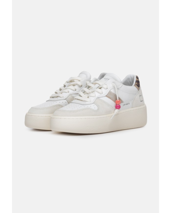 D.A.T.E. Sneakers donna Court Platform WHITE-LEOPAR
