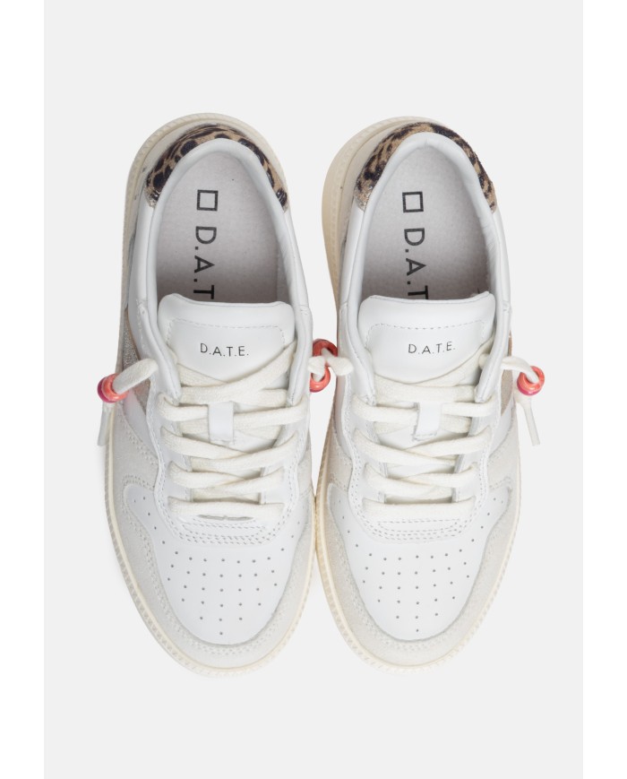 D.A.T.E. Sneakers donna Court Platform WHITE-LEOPAR