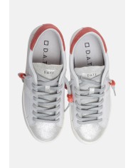 D.A.T.E. Sneakers donna Hill Low Calf WHITE-CORAL