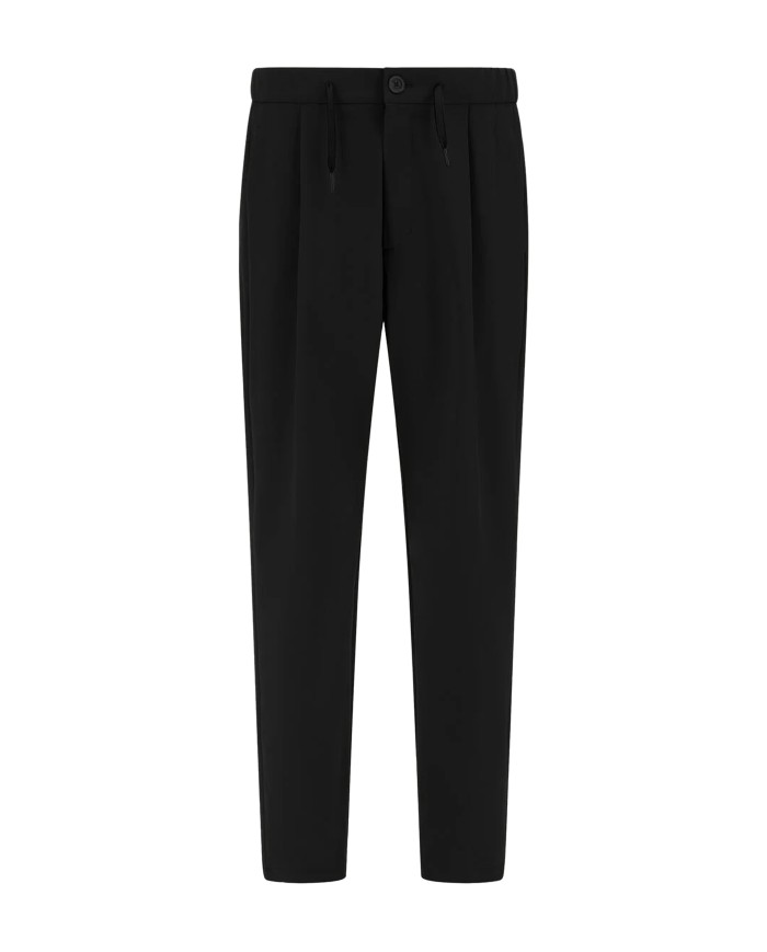 HERNO Pantaloni uomo con coulisse neri