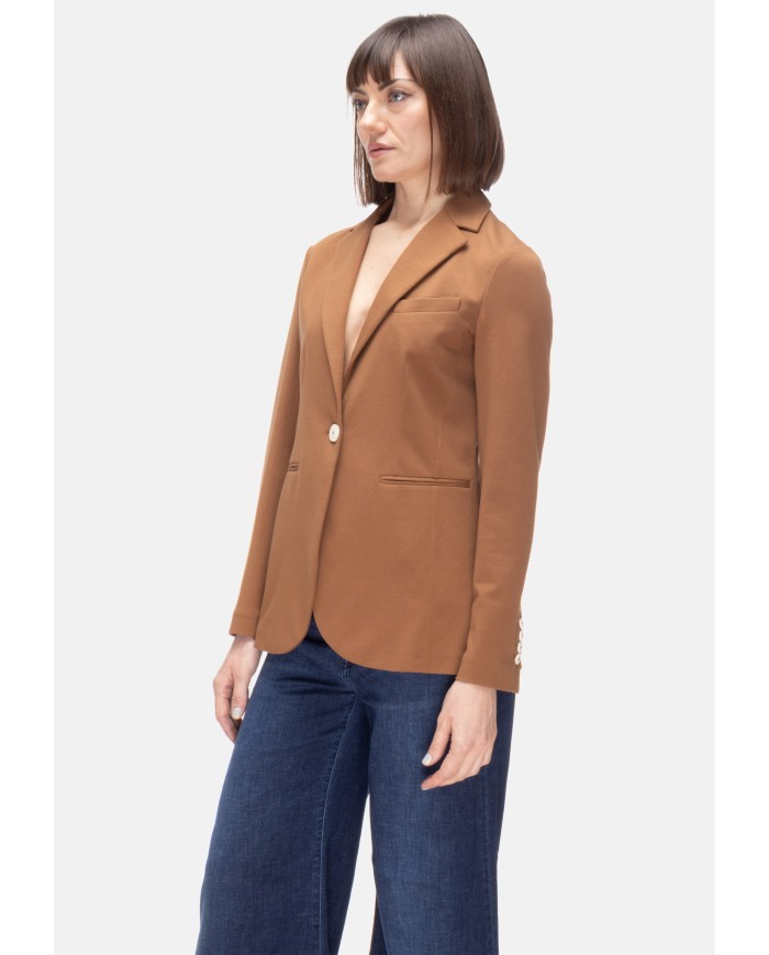 CIRCOLO 1901 Giacca donna piquet Marrone Bruciato