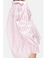 A PAPER KID Camicia over donna a righe rosa