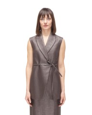 PESERICO Gilet donna marrone