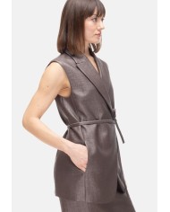 PESERICO Gilet donna marrone