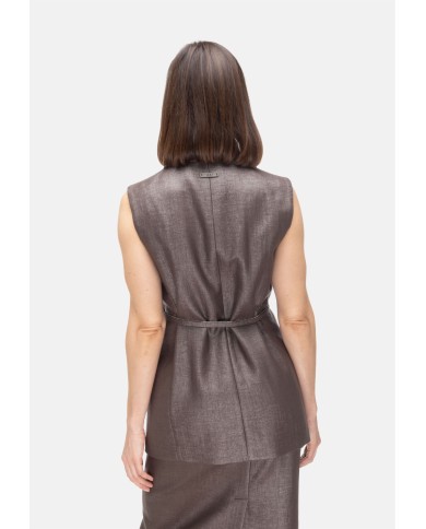 PESERICO Gilet donna marrone