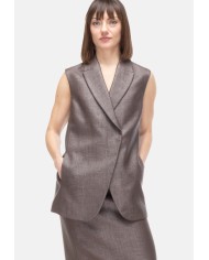 PESERICO Gilet donna marrone