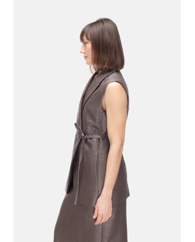 PESERICO Gilet donna marrone