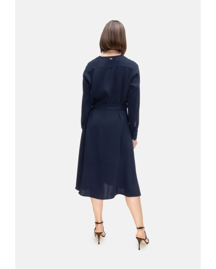HERNO Abito lungo donna con cintura Blu