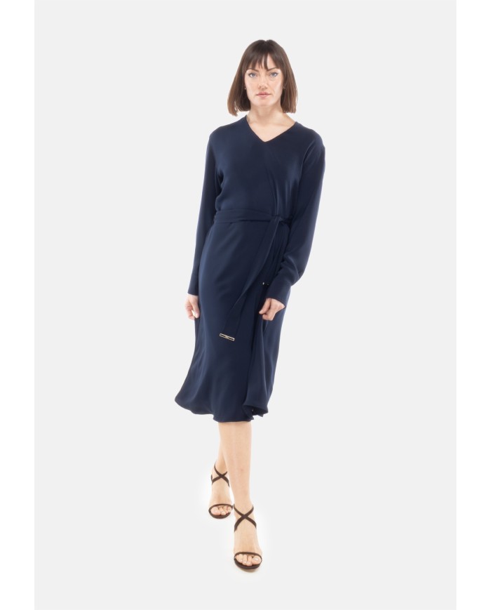 HERNO Abito lungo donna con cintura Blu