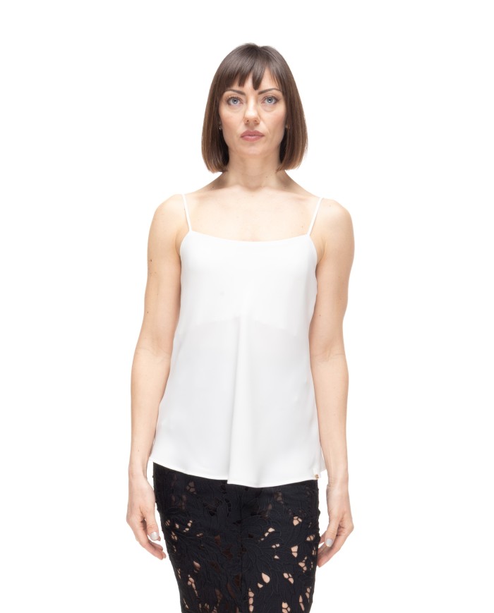 HERNO Blusa smanicata donna Avorio