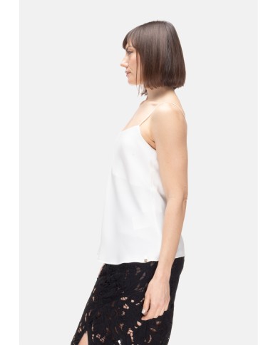 HERNO Blusa smanicata donna Avorio