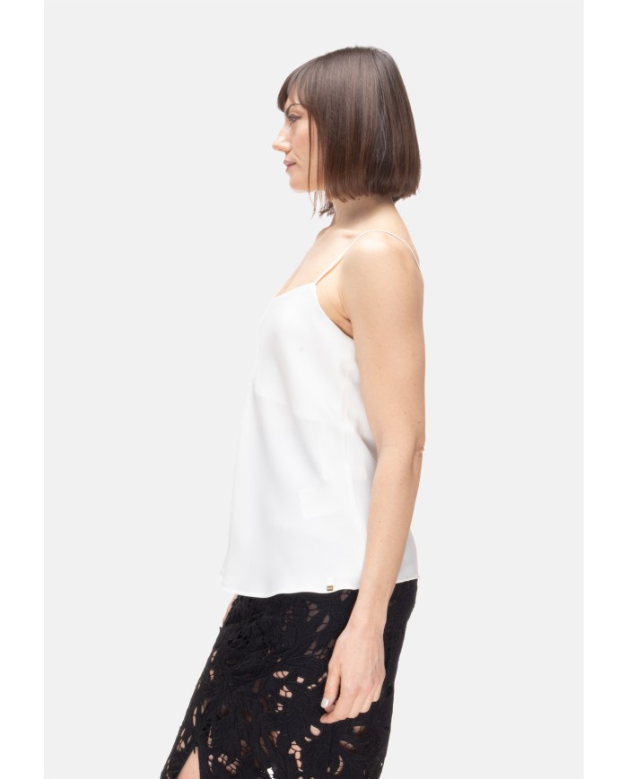 HERNO Blusa smanicata donna Avorio