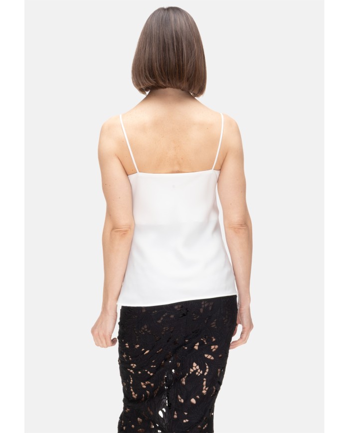 HERNO Blusa smanicata donna Avorio