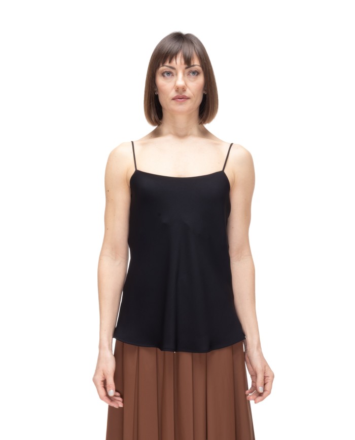 HERNO Blusa smanicata donna Nera