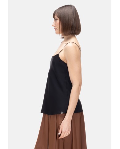 HERNO Blusa smanicata donna Nera