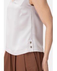 HERNO Blusa smanicata donna Chantilly