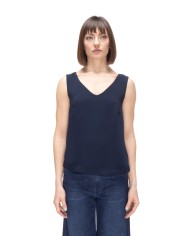 HERNO Top donna scollo V Blu