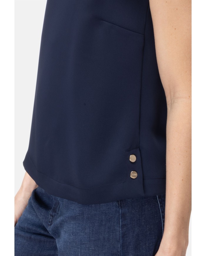 HERNO Top donna scollo V Blu