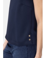 HERNO Top donna scollo V Blu