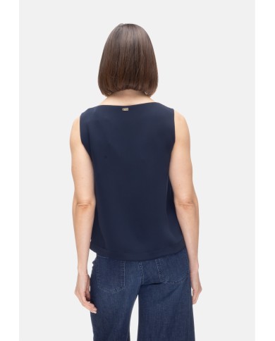 HERNO Top donna scollo V Blu