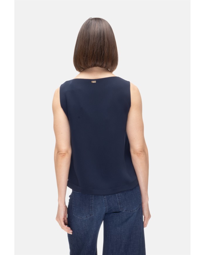 HERNO Top donna scollo V Blu