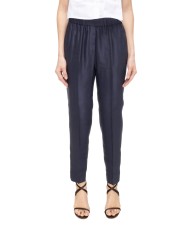 PESERICO Pantaloni donna a vita alta blu