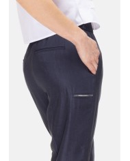 PESERICO Pantaloni donna a vita alta blu