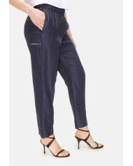 PESERICO Pantaloni donna a vita alta blu